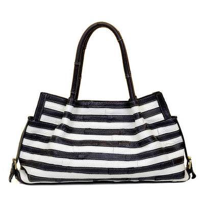Bolso de Hombro con Costuras a Rayas - Image 10