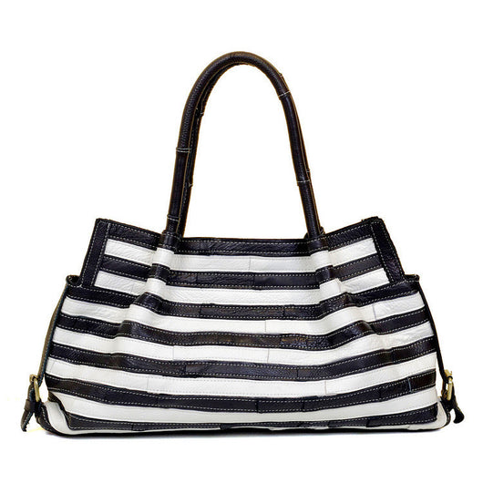 Bolso de Hombro con Costuras a Rayas - Image 10
