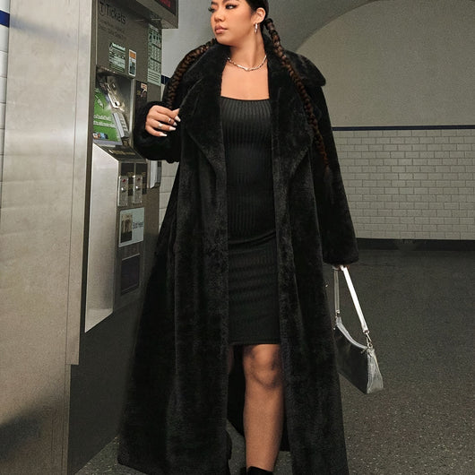 Abrigo Largo Elegante Estilo Europeo y Americano para Mujer - Image 2