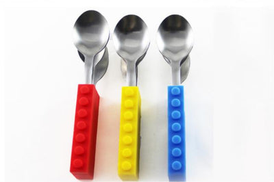 Set de Cubiertos Portátil para Niños - 3 Piezas en Silicona y Acero Inoxidable