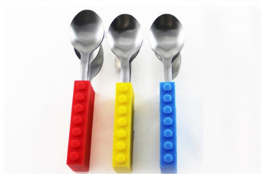 Set de Cubiertos Portátil para Niños - 3 Piezas en Silicona y Acero Inoxidable