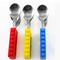 Set de Cubiertos Portátil para Niños - 3 Piezas en Silicona y Acero Inoxidable