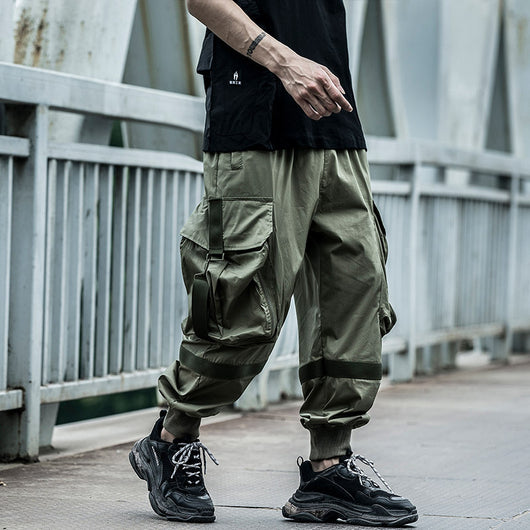 Pantalones Funcionales Verano Hombre Estilo Hip-Hop con Bolsillos Amplios - Image 3