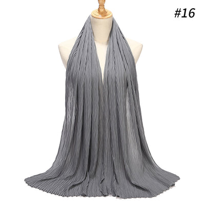 Hijab Chiffón Plisado con Efecto Perla - Capa Versátil - Image 15