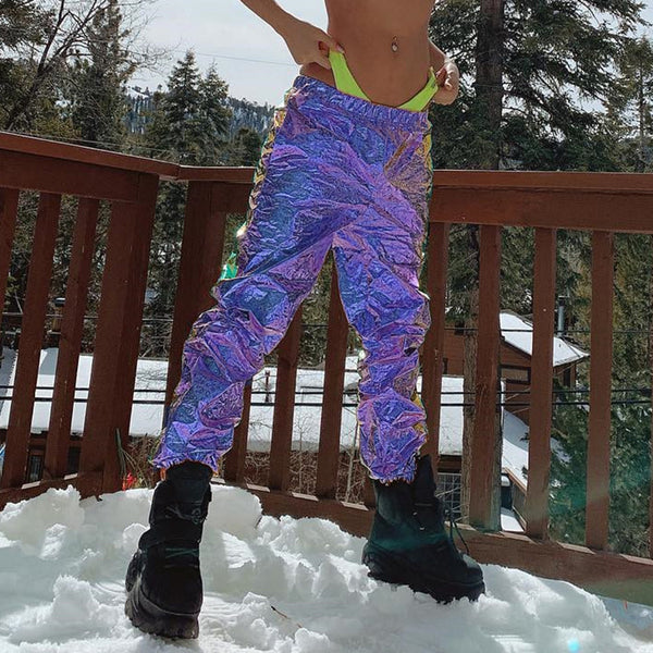 Pantalones Jogger Hip Hop Degradado Mujer Cintura Alta Estilo Coreano