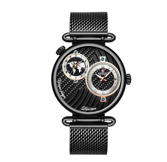 Reloj de Acero Inoxidable para Hombre con Malla Resistente al Agua