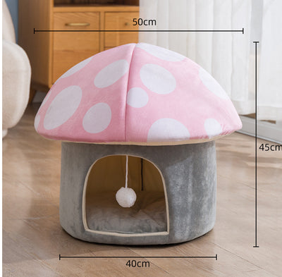 Cama Suave para Mascotas con Diseño de Seta - Removible y Lavable - Image 7