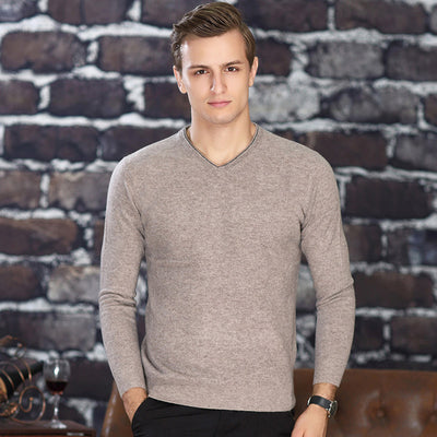 Cardigan V-Neck de Hombre en Color Sólido - Image 9