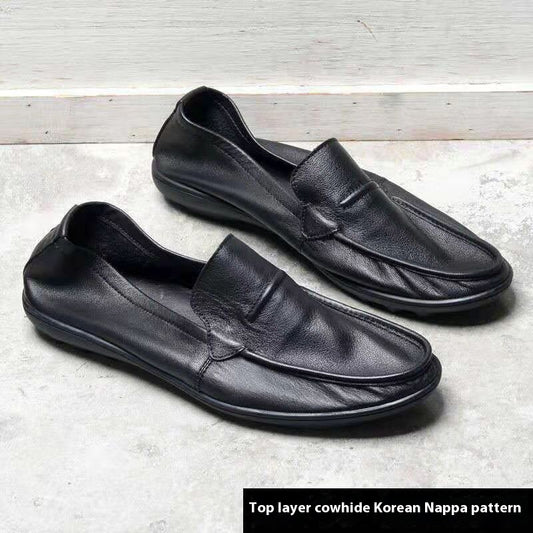 Zapatos Casuales de Cuero con Suela Suave para Hombre
