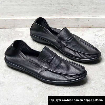 Zapatos Casuales de Cuero con Suela Suave para Hombre