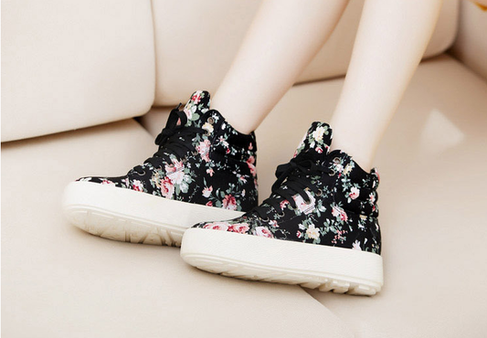Zapatillas Canvas Plataforma Alta Estilo Coreano - Casual para Estudiantes - Image 2