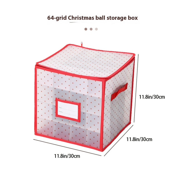 Caja Organizadora de Esferas Navideñas Rojo PVC