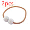 Magnetic Curtain Tiebacks Pearl Beads Light Marrón 2 Piezas