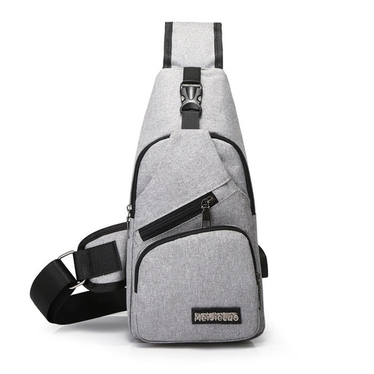 Bolsa Deportiva Crossbody con Carga USB - Mochila de Pecho para Hombre