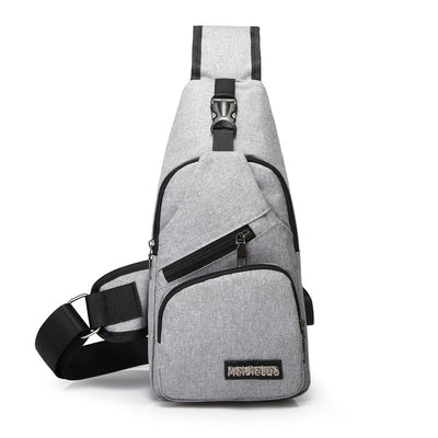 Bolsa Deportiva Crossbody con Carga USB - Mochila de Pecho para Hombre