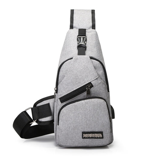 Bolsa Deportiva Crossbody con Carga USB - Mochila de Pecho para Hombre