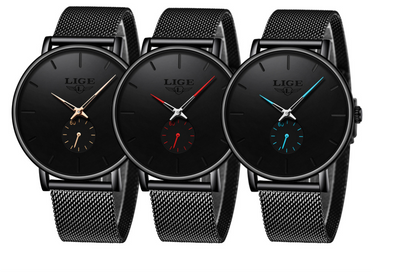 Reloj de Pulsera Hombre con Malla Metálica y Movimiento de Cuarzo