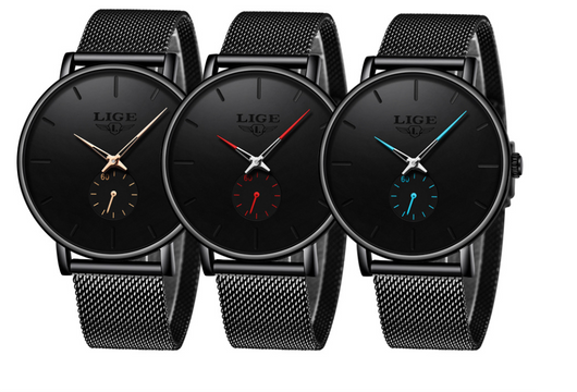 Reloj de Pulsera Hombre con Malla Metálica y Movimiento de Cuarzo