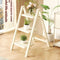 Escalera Roja Plegable para Plantas - Soporte Compacto sin Ocupar Espacio