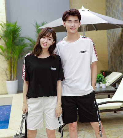 Playera Raglan Unisex para Parejas