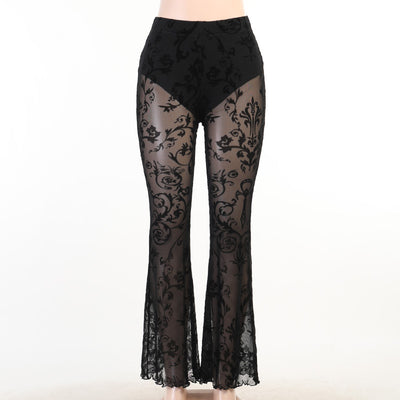 Pantalones Boho Transparentes Acampanados para Mujer - Image 22