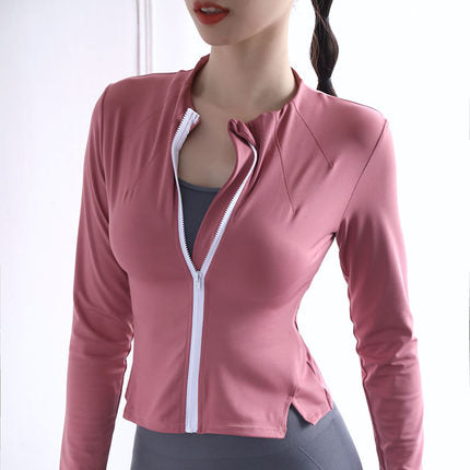 Chaqueta de entrenamiento elástica transpirable de secado rápido para yoga y running - Image 12