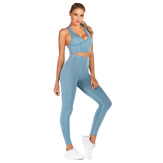 Conjunto de Yoga Deportivo con Rayas Triangulares para Mujer - Image 3