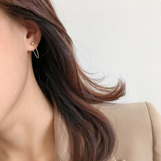 Aretes de Línea Femenina en Plata 925 - Image 5