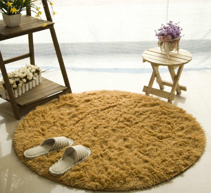 Alfombra Redonda de Pelaje Suave para Sala, Dormitorio y Cuarto Infantil - Image 9