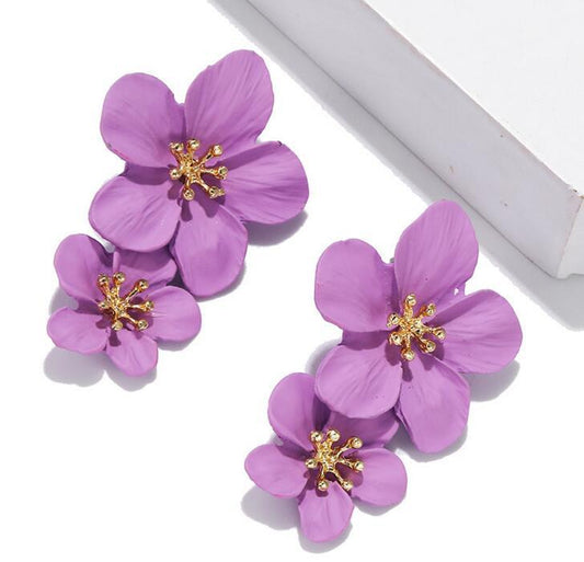 Aretes de Doble Flor