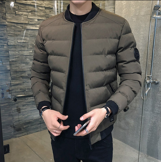Chaqueta Acolchada con Cuello de Pie para Hombre - Estilo Béisbol - Image 2