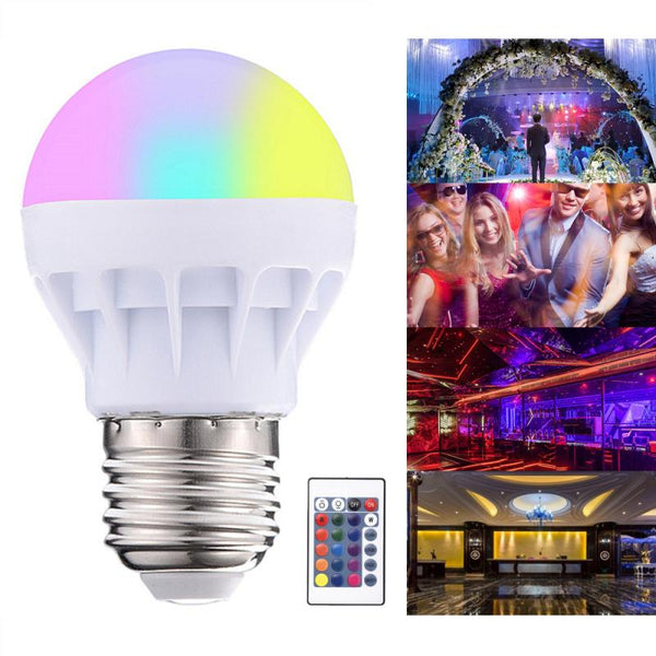 Foco LED RGB 3W Multicolor con Control Remoto