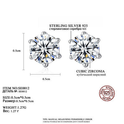 Aretes de Plata Esterlina con Circón Brillante - Image 3