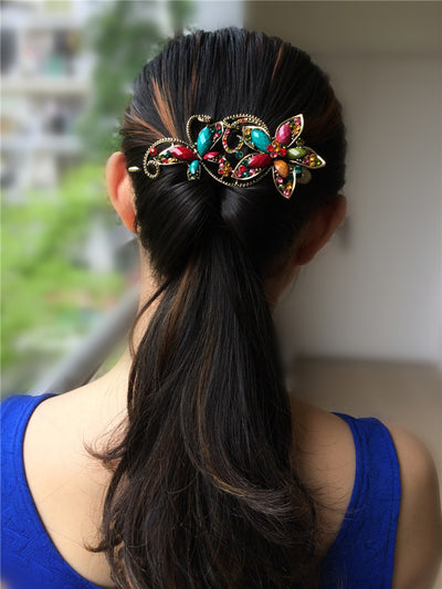 Pasador de Cabello Mariposa Retro de Resina Estilo Chino - Image 9
