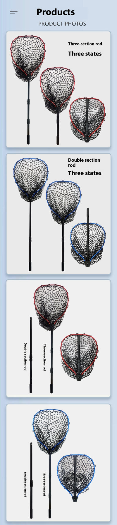 Red de Pesca Telescópica de Aluminio Luyada - Caña Extensible Multitramo - Image 13