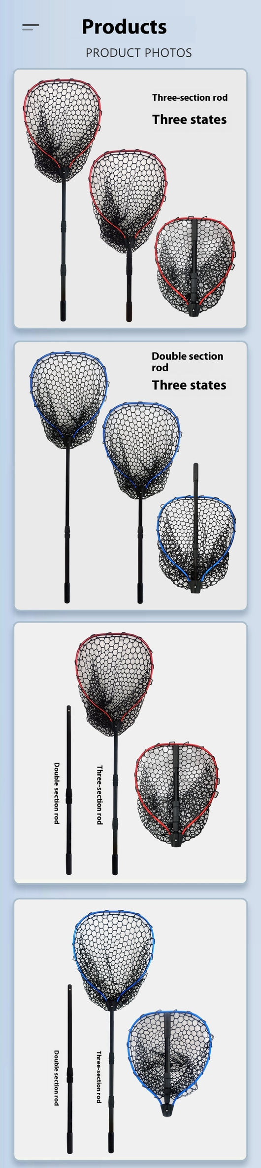 Red de Pesca Telescópica de Aluminio Luyada - Caña Extensible Multitramo - Image 13