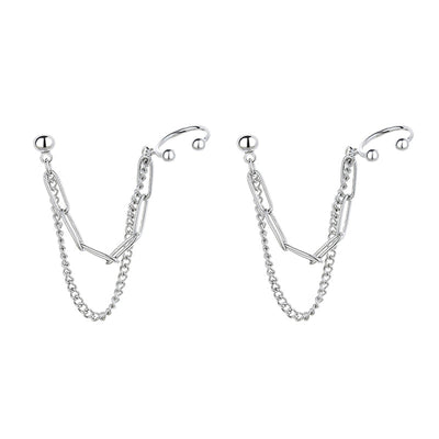 Aretes de Cadena Doble Coreanos con Personalidad - Diseño Trendy Net Red - Image 12