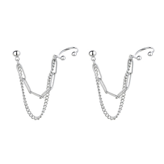 Aretes de Cadena Doble Coreanos con Personalidad - Diseño Trendy Net Red - Image 12