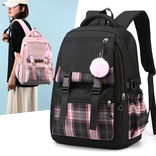 Mochila para Computadora Multicapa de Diseño Minimalista para Mujer