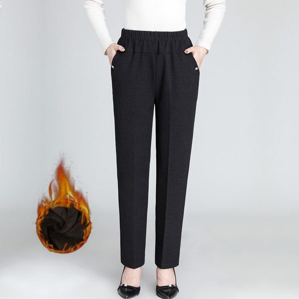 Pantalones Rectos Talla Grande para Adultos Mayores - Corte Holgado y Tela Gruesa