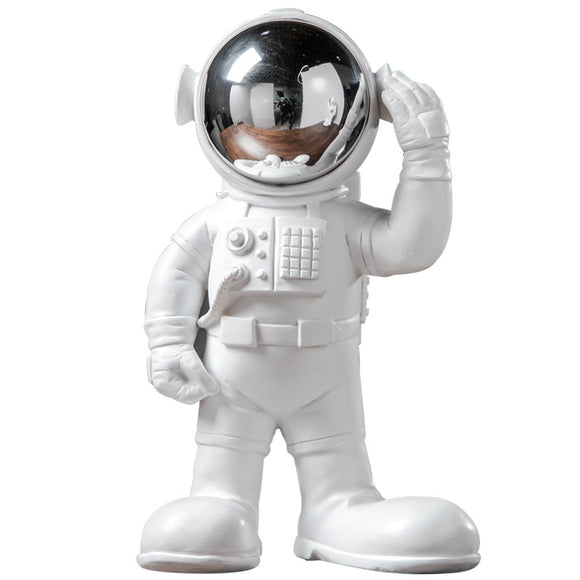 Figura Decorativa Astronauta en Resina - Modelo Artesanal