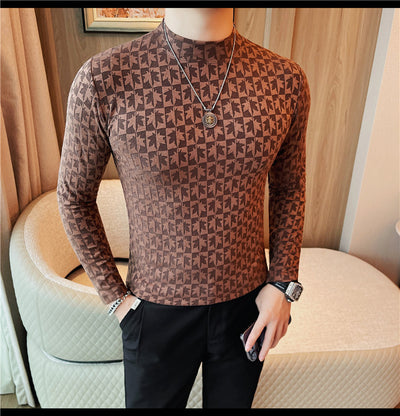 Camiseta Cuello Alzado Tendencia Moderna para Hombre - Image 29