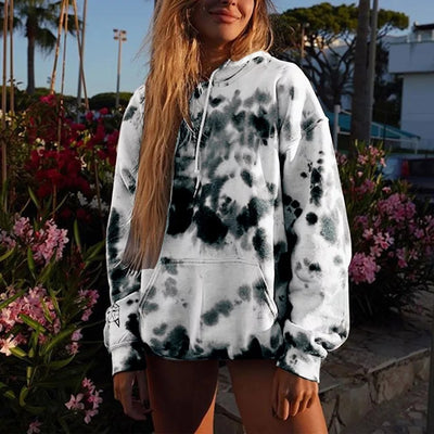 Abrigo Oversize Tie Dye con Capucha - Estilo Casual y Cómodo - Image 3