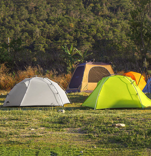 Carpa Camping Doble Capa para 2 Personas con Revestimiento de Silicona
