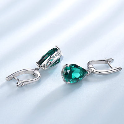 Aretes Esmeralda Verde Elegantes - Image 10