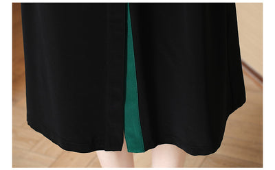 Vestido Camisero de Satén Premium Talla Grande Temperament - Image 15