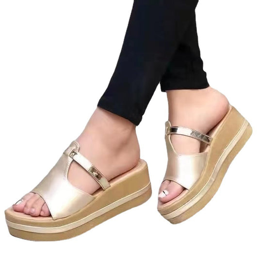 Pantuflas con Tacón Cuña y Suela Gruesa - Talla Grande - Image 3