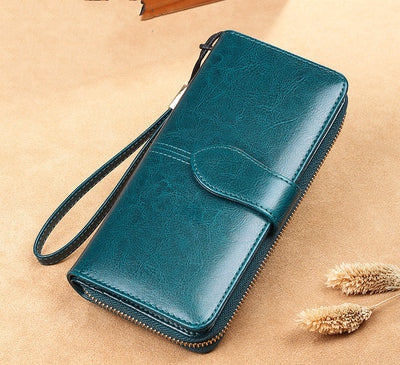 Cartera Larga de Cuero Genuino para Mujer con Cierre de Cremallera - Image 10