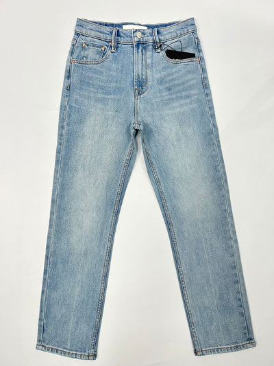 Jeans Skinny Cintura Alta Azul Claro Corte Recto Crop para Mujer - Image 13