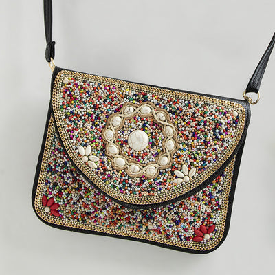 Bolso Bohemio Étnico con Cuentas y Compartimiento para Teléfono - Image 13